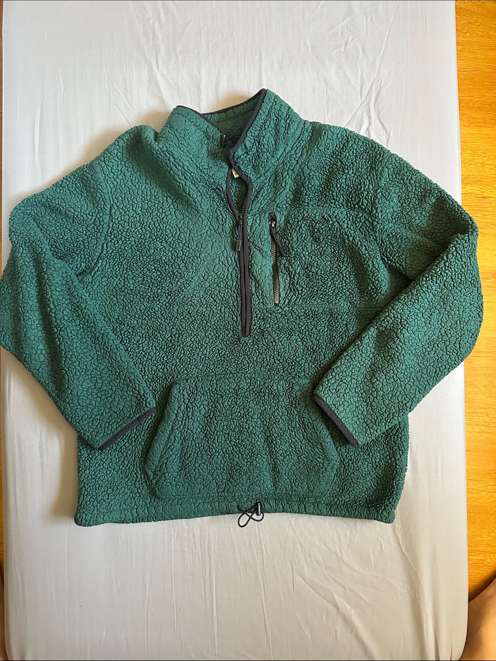 GUC Forest Green Fleece Quarter-Zip Pullover Sweater by Pink